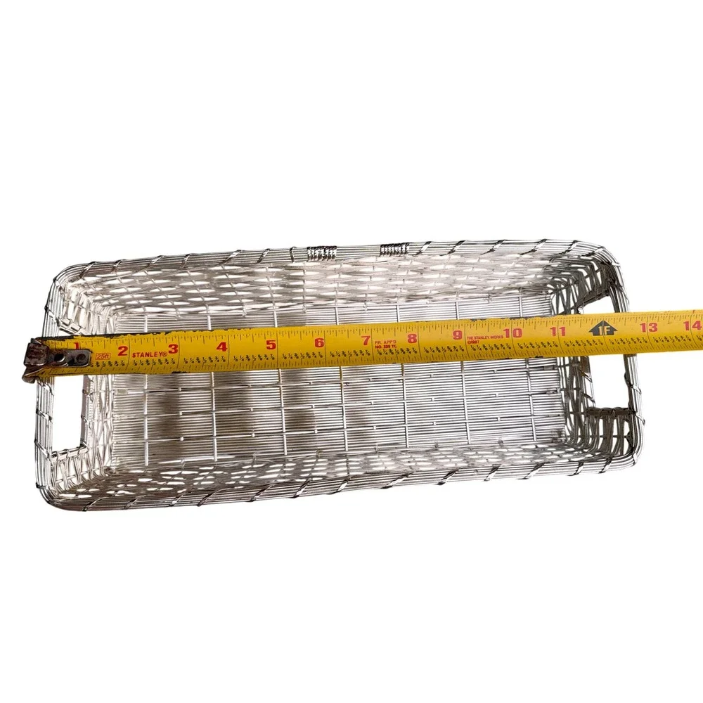 White Barn Candle Co Storage Basket Unisex OS Silver Woven Metal